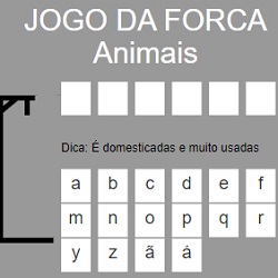 Jogo Da Forca educativo e interativo com Boneco e letras jogos em