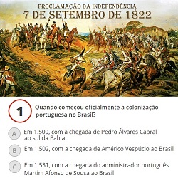 Independência do Brasil - Jogo de perguntas e respostas / Quiz