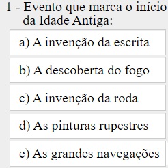 Quiz das datas históricas de eventos importantes na historia do