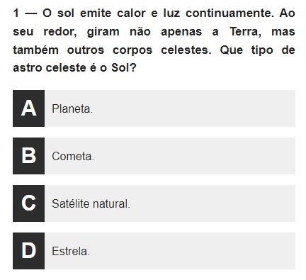 QUIZ DE CIÊNCIAS - OS AMBIENTES DO PLANETA TERRA