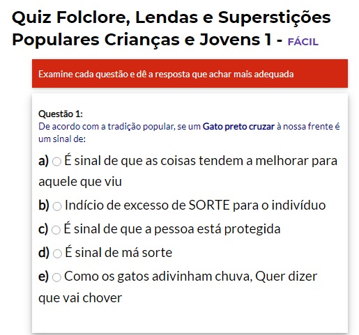 Quiz Folclore - Educa Market