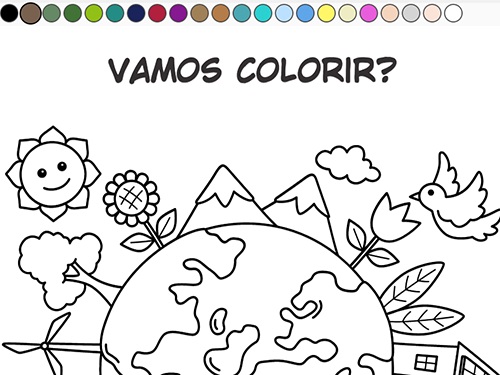 Vamos colorir o Planeta?  atividades e jogos educativos